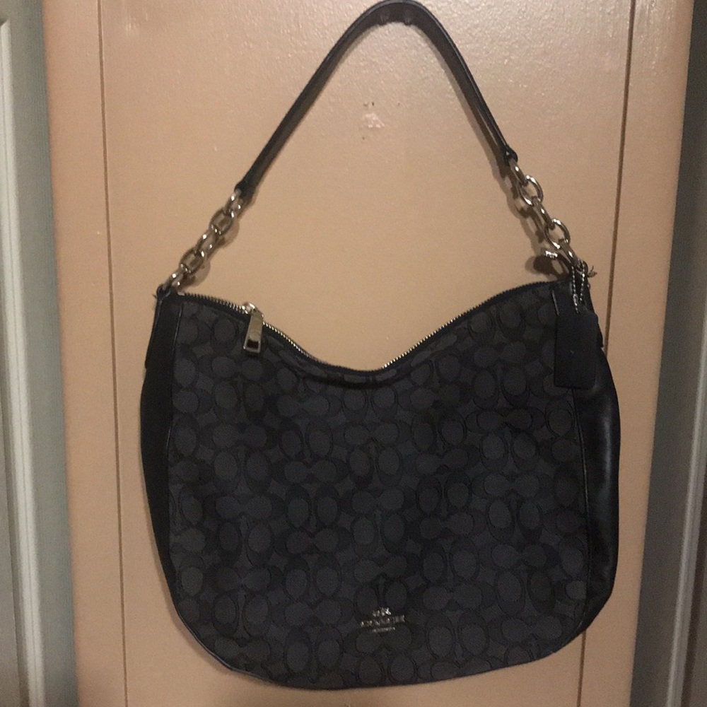 Black and grey Coach Fabric Hobo bag - Picture 8 of 11